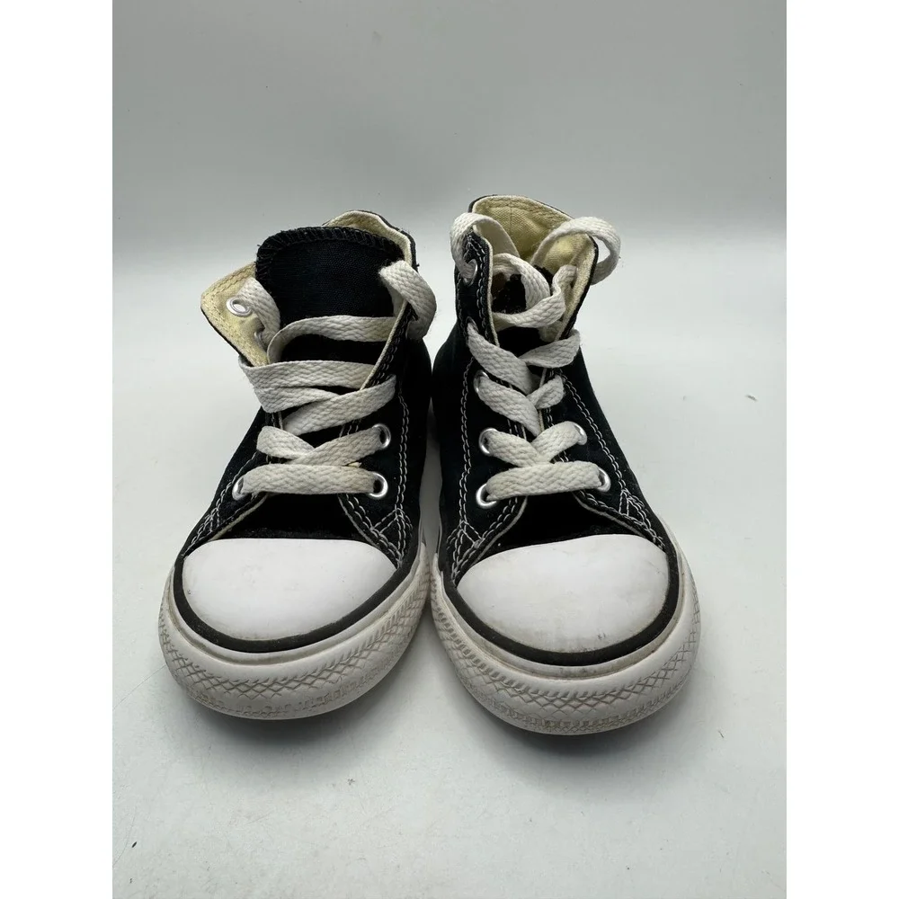 Converse Chuck Taylor All Star High Top Kids Shoes Black White Size 7 Toddler